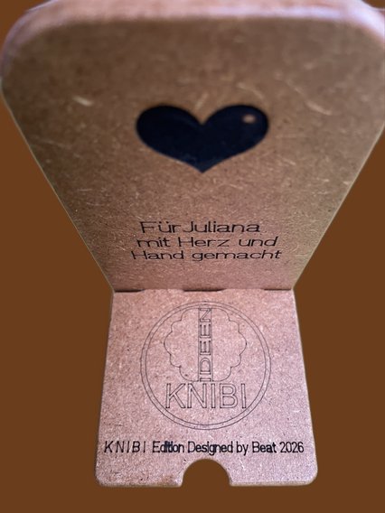 Detailaufnahme Persoalisierte Lasergravur mit Herz